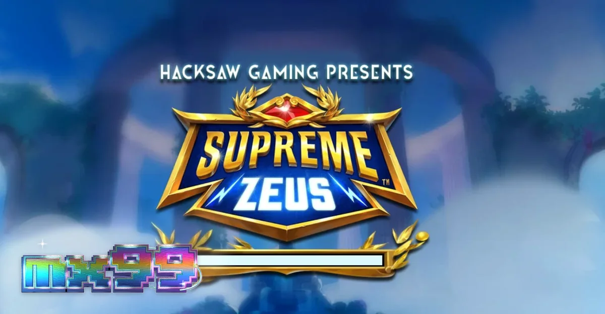 Tampilan antarmuka seluler slot Supreme Zeus dengan latar belakang Olympus yang megah